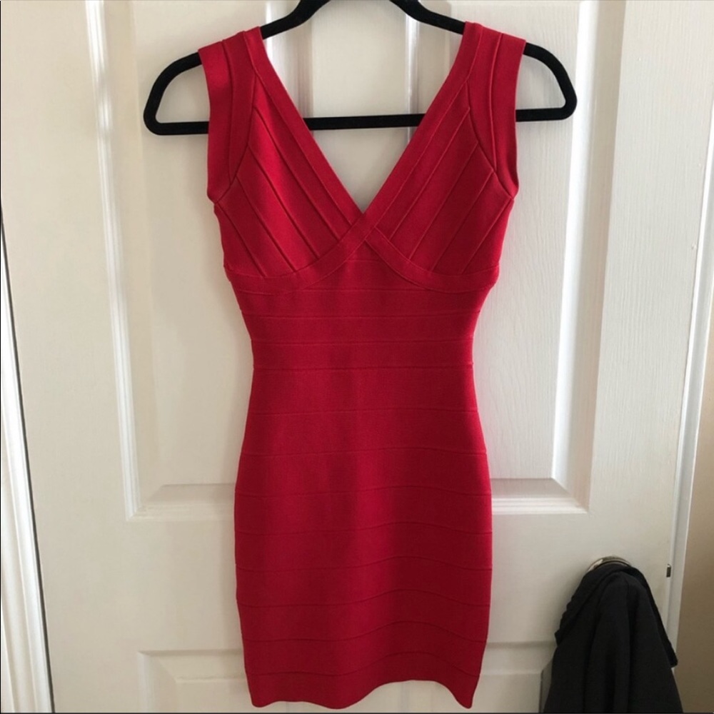 HERVE LEGER Lane Bandage Mini Dress